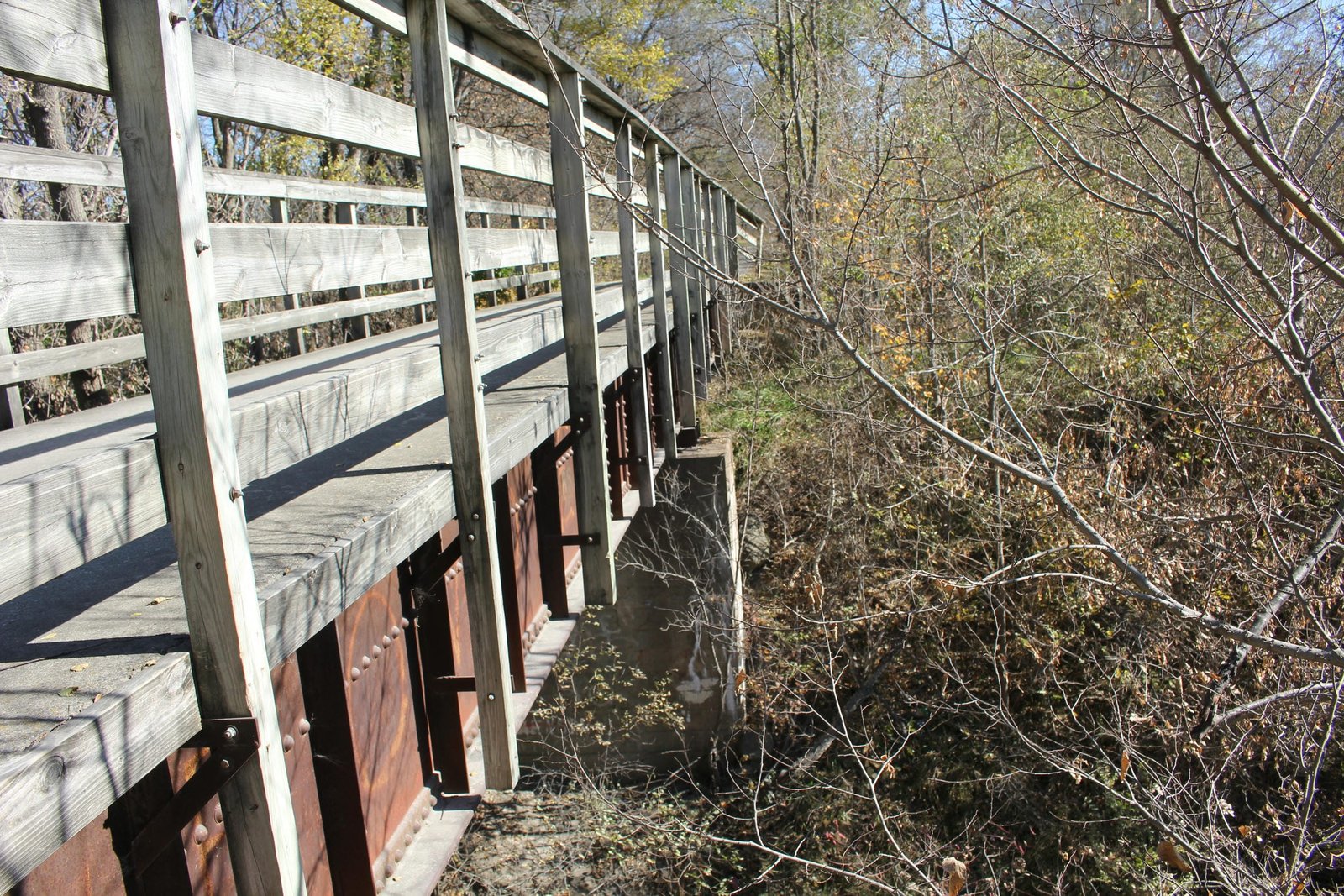 Looking east